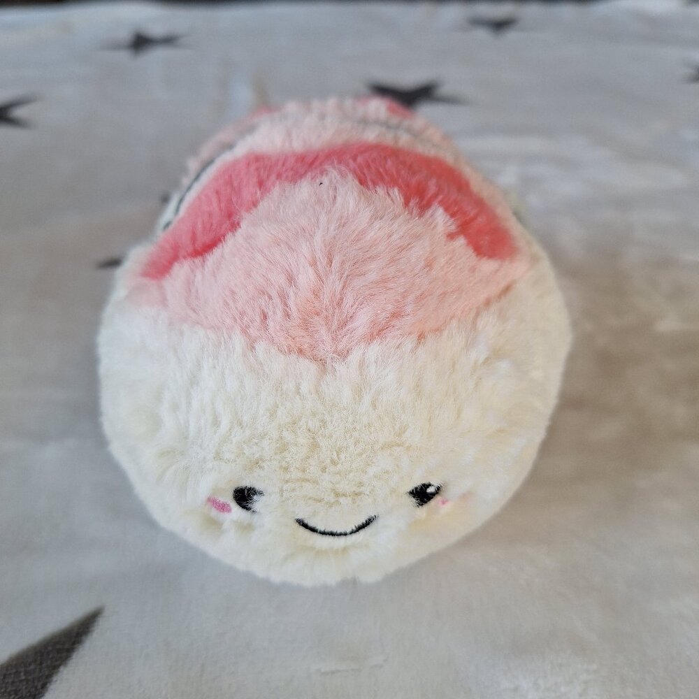 Squishable Comfort Food Shrimp Sushi 8”‎ Plush Stuffed Toy White Pink